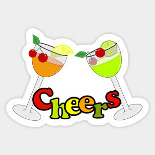 CHEERS And Cocktail Sticker